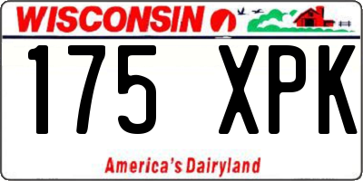 WI license plate 175XPK