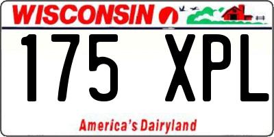 WI license plate 175XPL