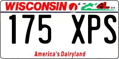 WI license plate 175XPS
