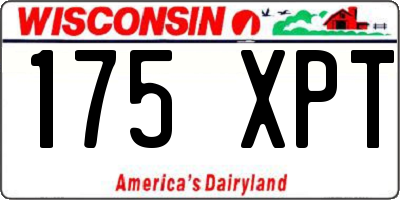 WI license plate 175XPT