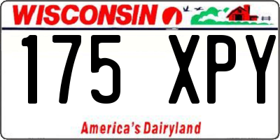 WI license plate 175XPY