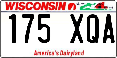WI license plate 175XQA