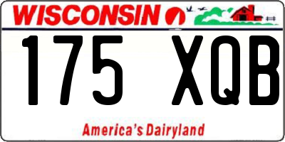 WI license plate 175XQB