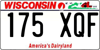 WI license plate 175XQF