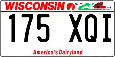 WI license plate 175XQI