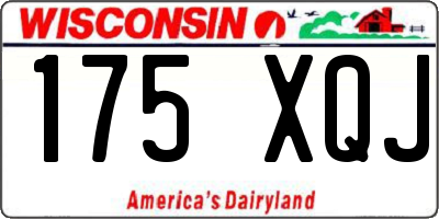 WI license plate 175XQJ