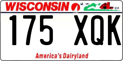 WI license plate 175XQK