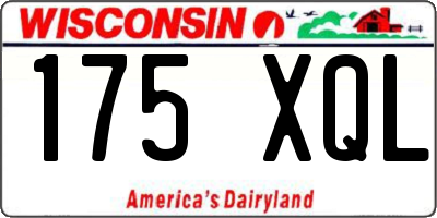 WI license plate 175XQL