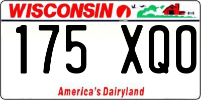 WI license plate 175XQO