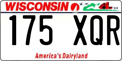 WI license plate 175XQR