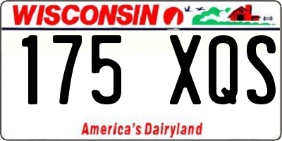 WI license plate 175XQS