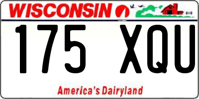 WI license plate 175XQU