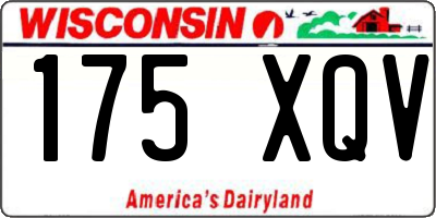WI license plate 175XQV