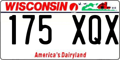 WI license plate 175XQX