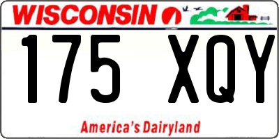 WI license plate 175XQY