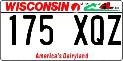 WI license plate 175XQZ