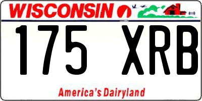 WI license plate 175XRB