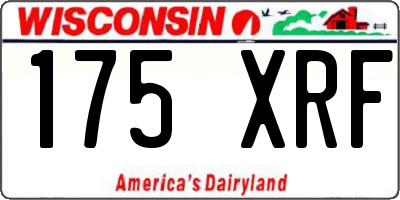 WI license plate 175XRF
