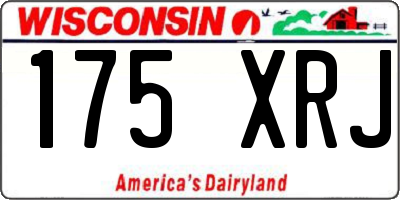 WI license plate 175XRJ