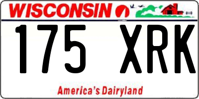 WI license plate 175XRK