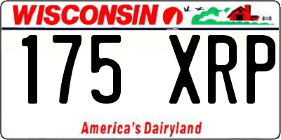 WI license plate 175XRP