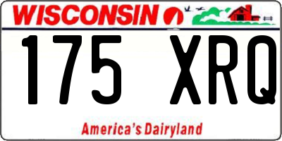 WI license plate 175XRQ