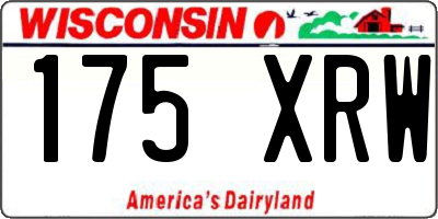 WI license plate 175XRW