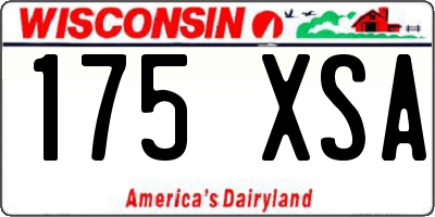 WI license plate 175XSA