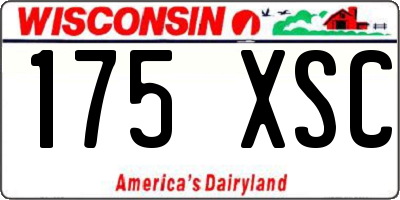 WI license plate 175XSC