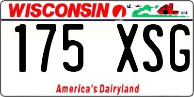 WI license plate 175XSG