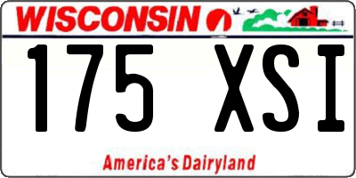 WI license plate 175XSI