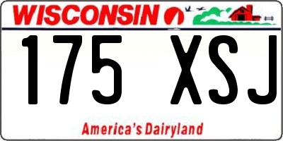 WI license plate 175XSJ