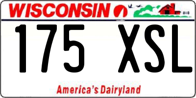 WI license plate 175XSL
