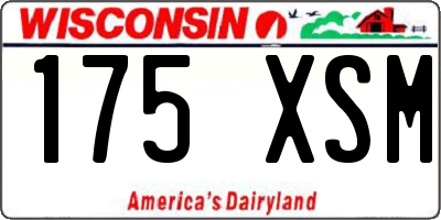 WI license plate 175XSM