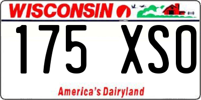 WI license plate 175XSO