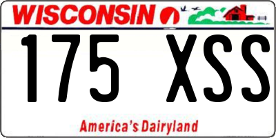 WI license plate 175XSS