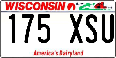 WI license plate 175XSU