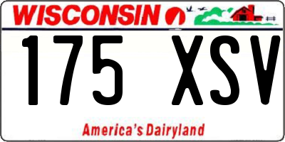 WI license plate 175XSV