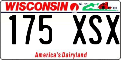 WI license plate 175XSX