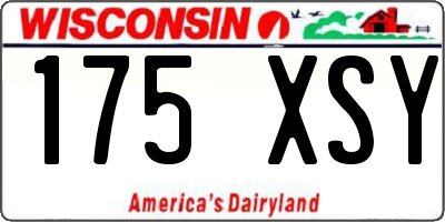 WI license plate 175XSY