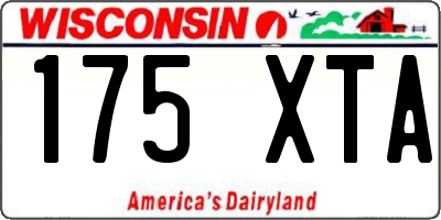 WI license plate 175XTA