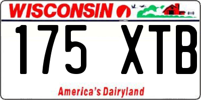 WI license plate 175XTB