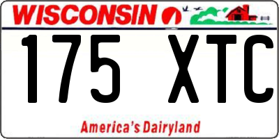WI license plate 175XTC