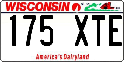 WI license plate 175XTE
