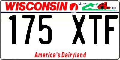 WI license plate 175XTF