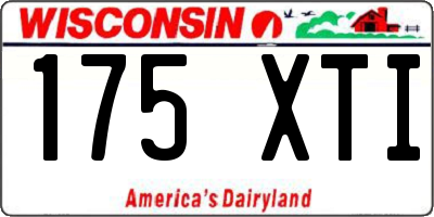 WI license plate 175XTI