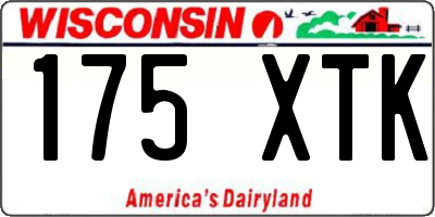 WI license plate 175XTK