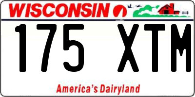 WI license plate 175XTM