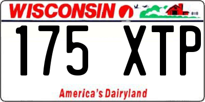 WI license plate 175XTP