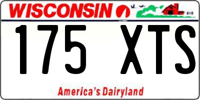WI license plate 175XTS